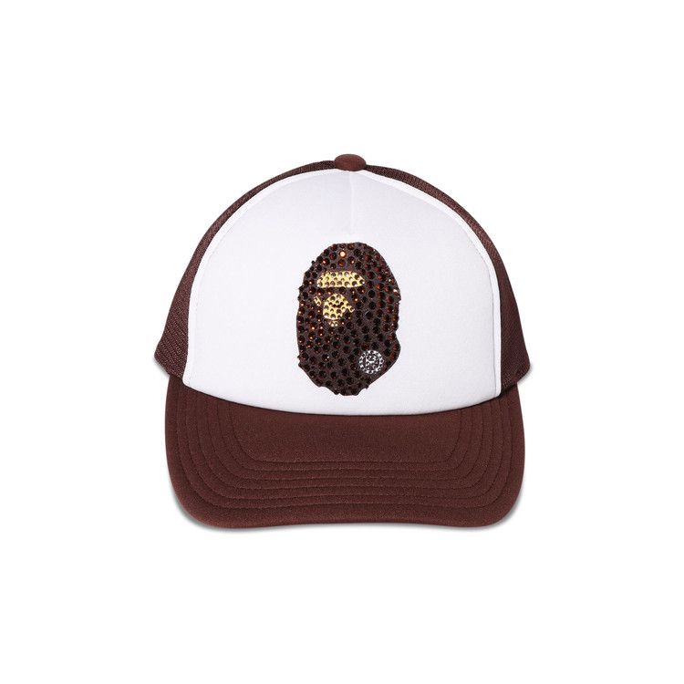 A BATHING APE Men's Goods CRYSTAL STONE APE HEAD MESH CAP
