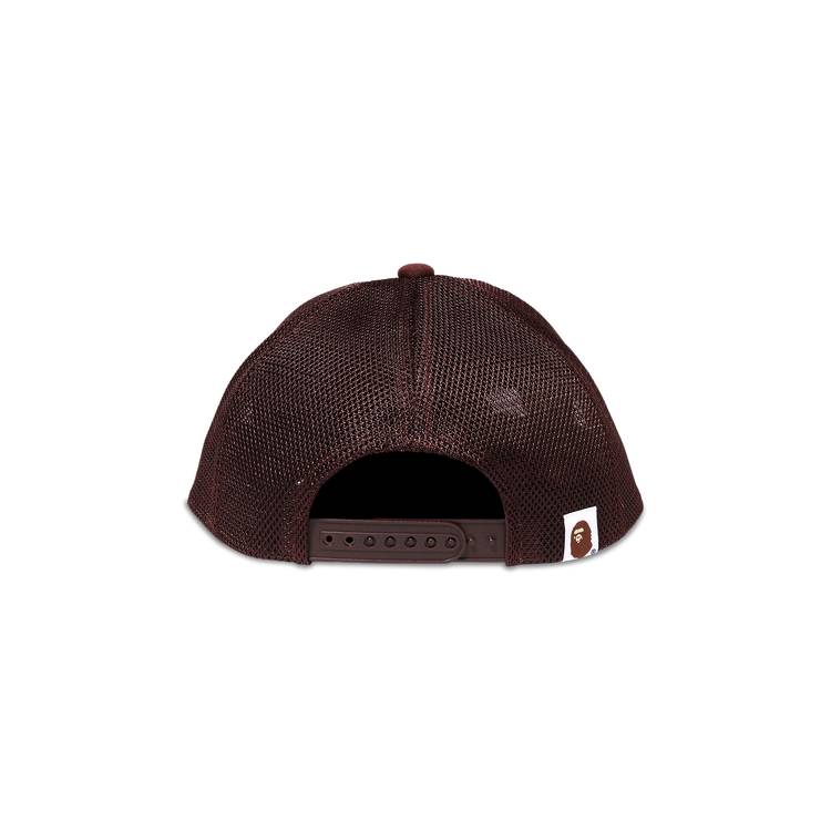 Buy BAPE Ape Head Crystal Stone Mesh Cap 'Brown' - 1I30 180 020