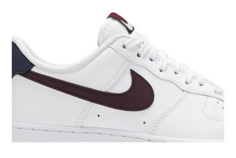 Burgundy and white on sale nike air force 1