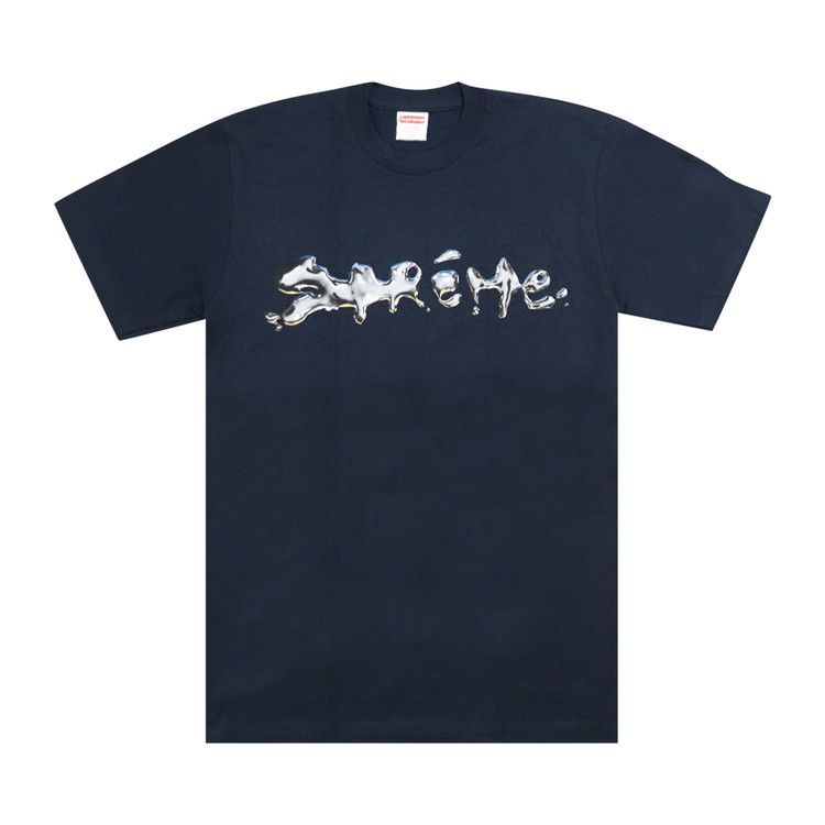 Buy Supreme Liquid Tee 'Navy' - FW18T18 NAVY | GOAT