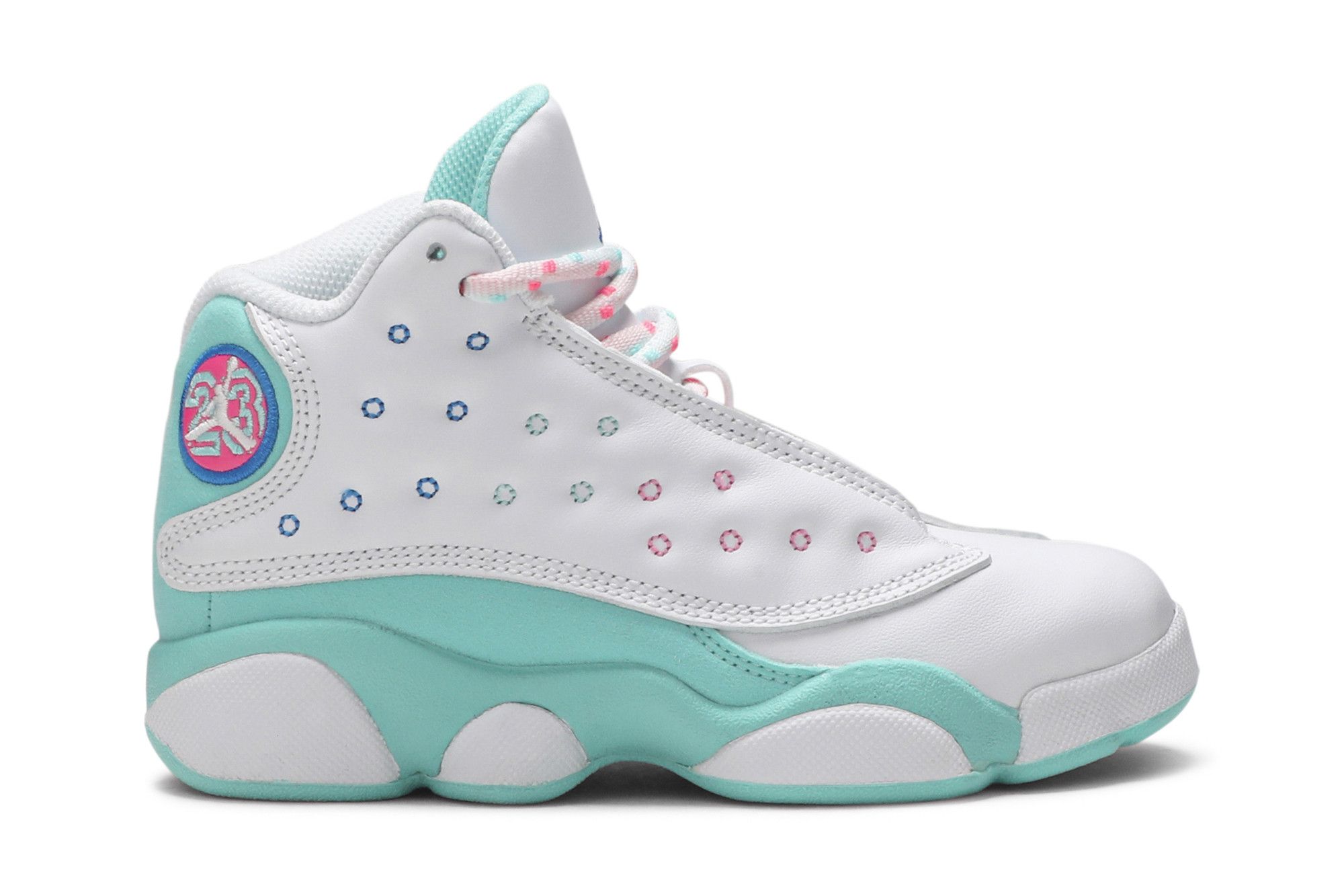 Pre-owned Air Jordan 13 Retro Ps 'aurora Green' In White