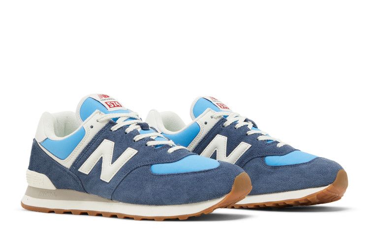New Balance 574 Blue White Gum - Thumbnail 9