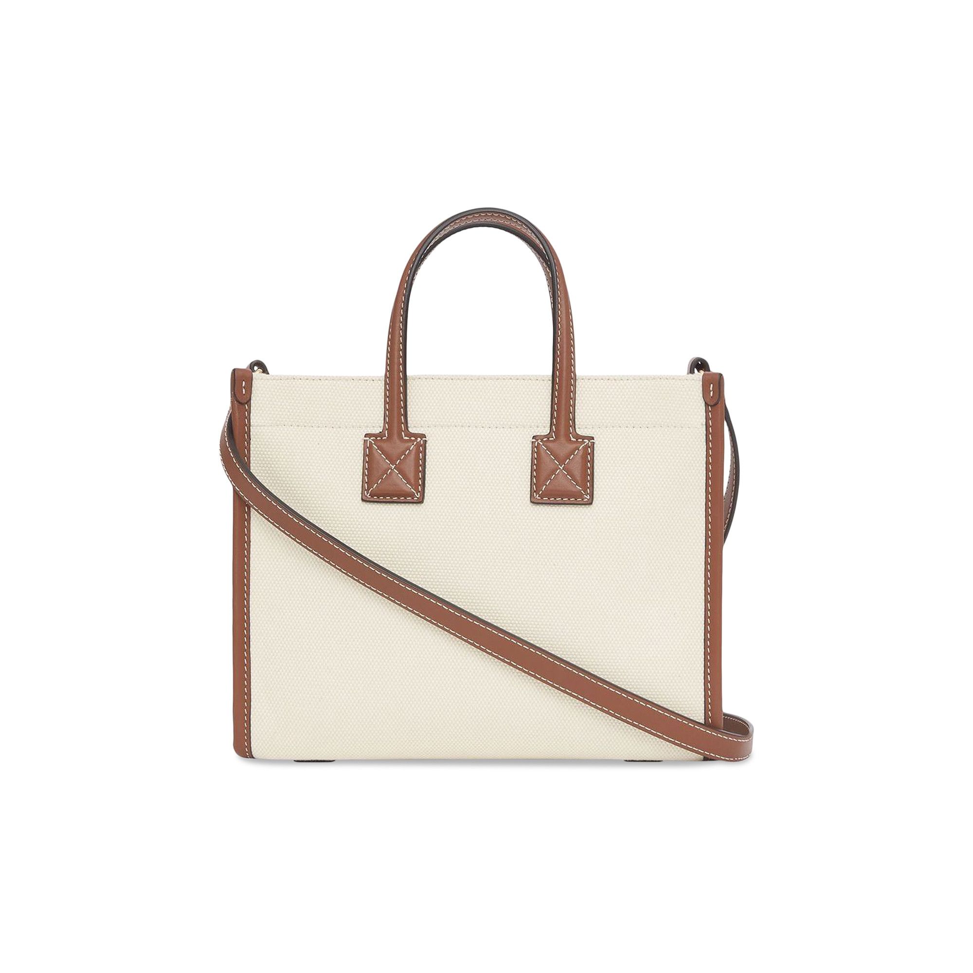 Pre-owned Burberry Mini Freya Tote Bag 'cream' In Tan