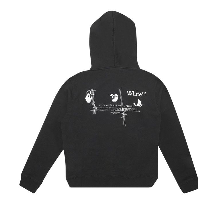 Off-White Workers Logo Slim Hoodie 'black/White'