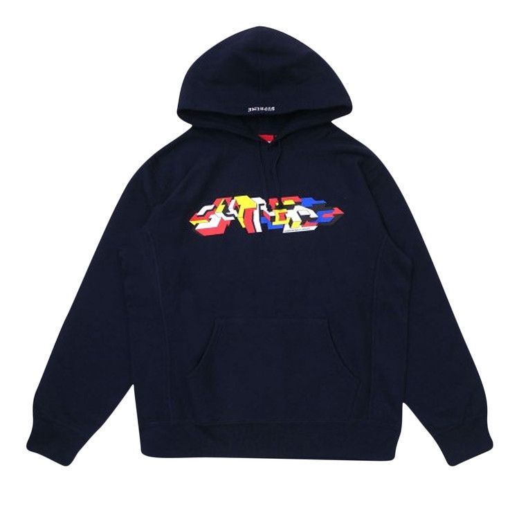 Supreme Delta Logo Hooded Sweatshirt 'navy'