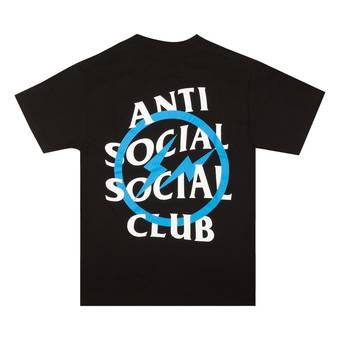 Anti Social Social Club x Fragment Design Blue Bolt Tee 'Black'