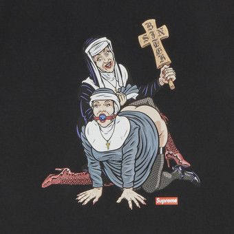 Buy Supreme Nuns Tee 'Black' - FW22T16 BLACK | GOAT