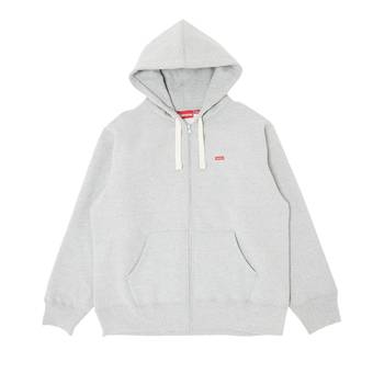 Buy Supreme Small Box Drawcord Zip Up Hooded Sweatshirt 'Heather