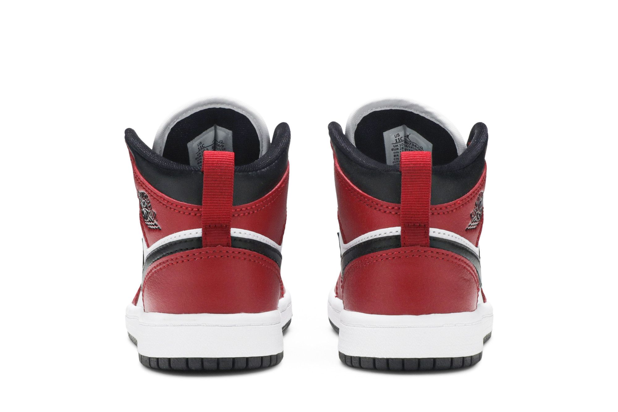 Pre-owned Air Jordan 1 Mid Ps 'chicago Black Toe' In Red