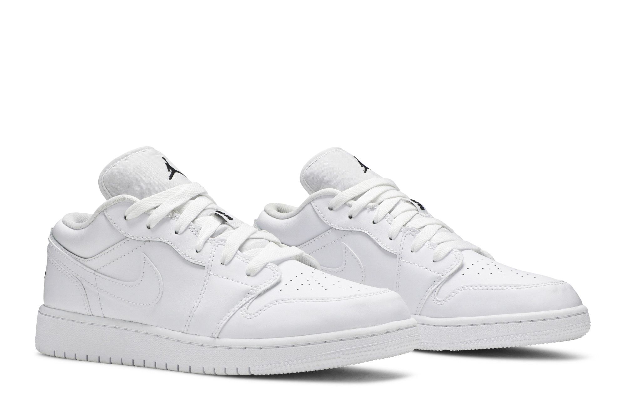 Pre-owned Air Jordan 1 Low Gs 'white Black'