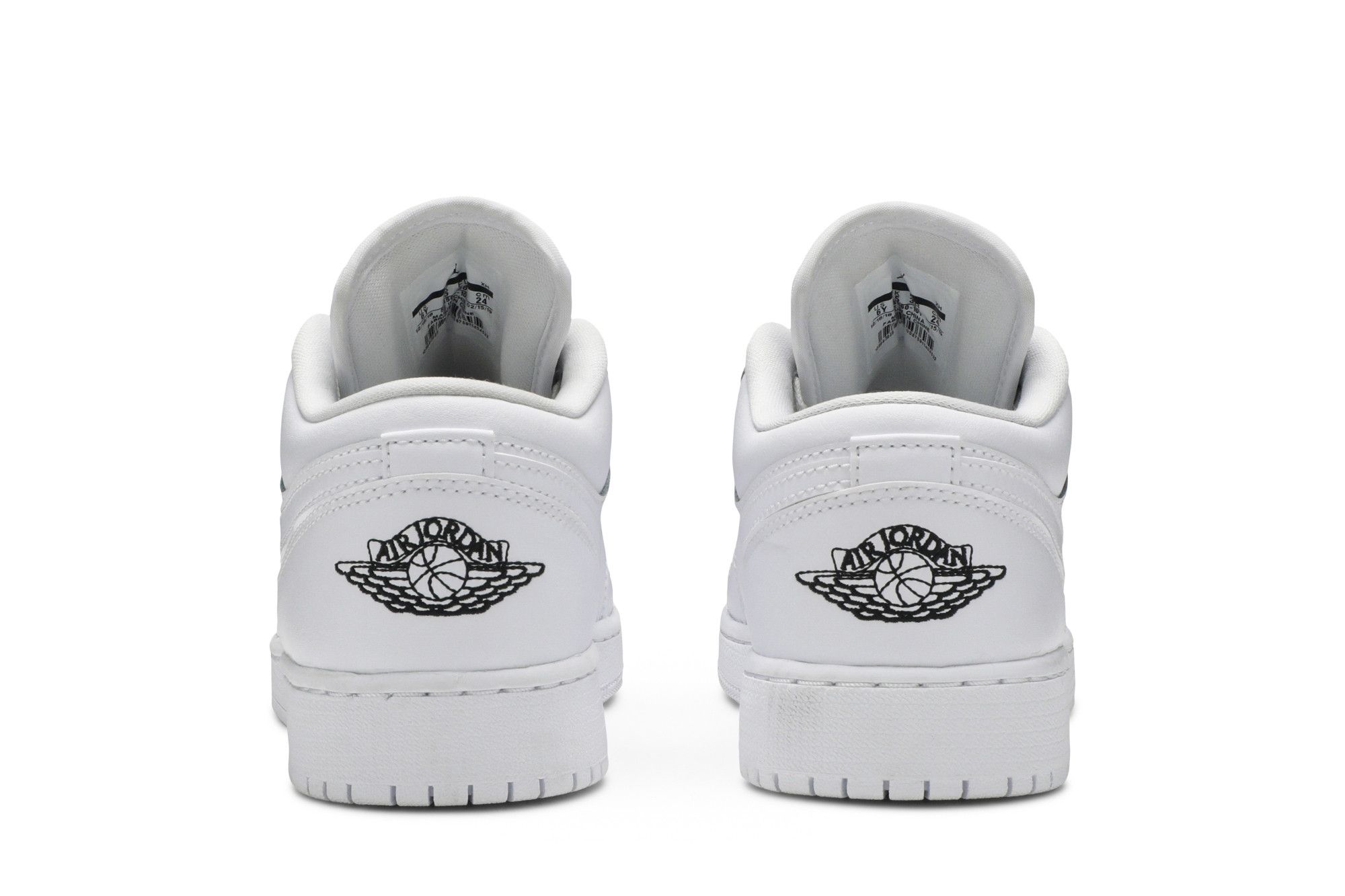 Pre-owned Air Jordan 1 Low Gs 'white Black'