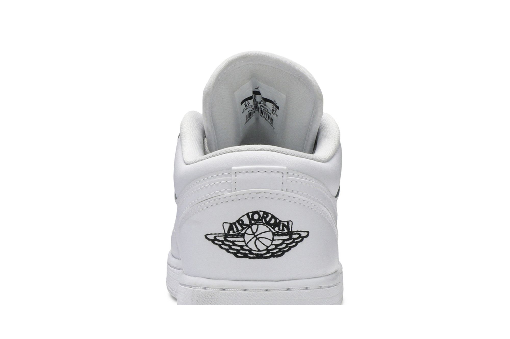 Pre-owned Air Jordan 1 Low Gs 'white Black'