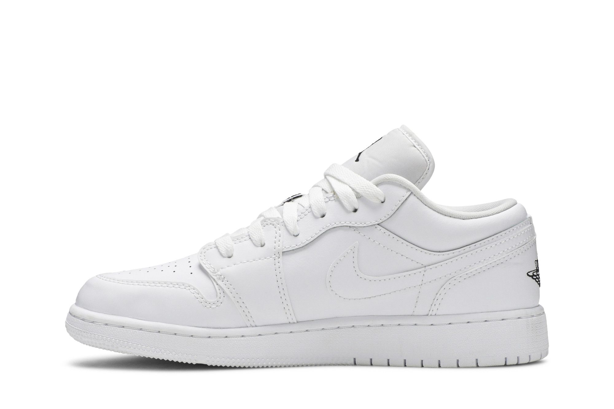 Pre-owned Air Jordan 1 Low Gs 'white Black'