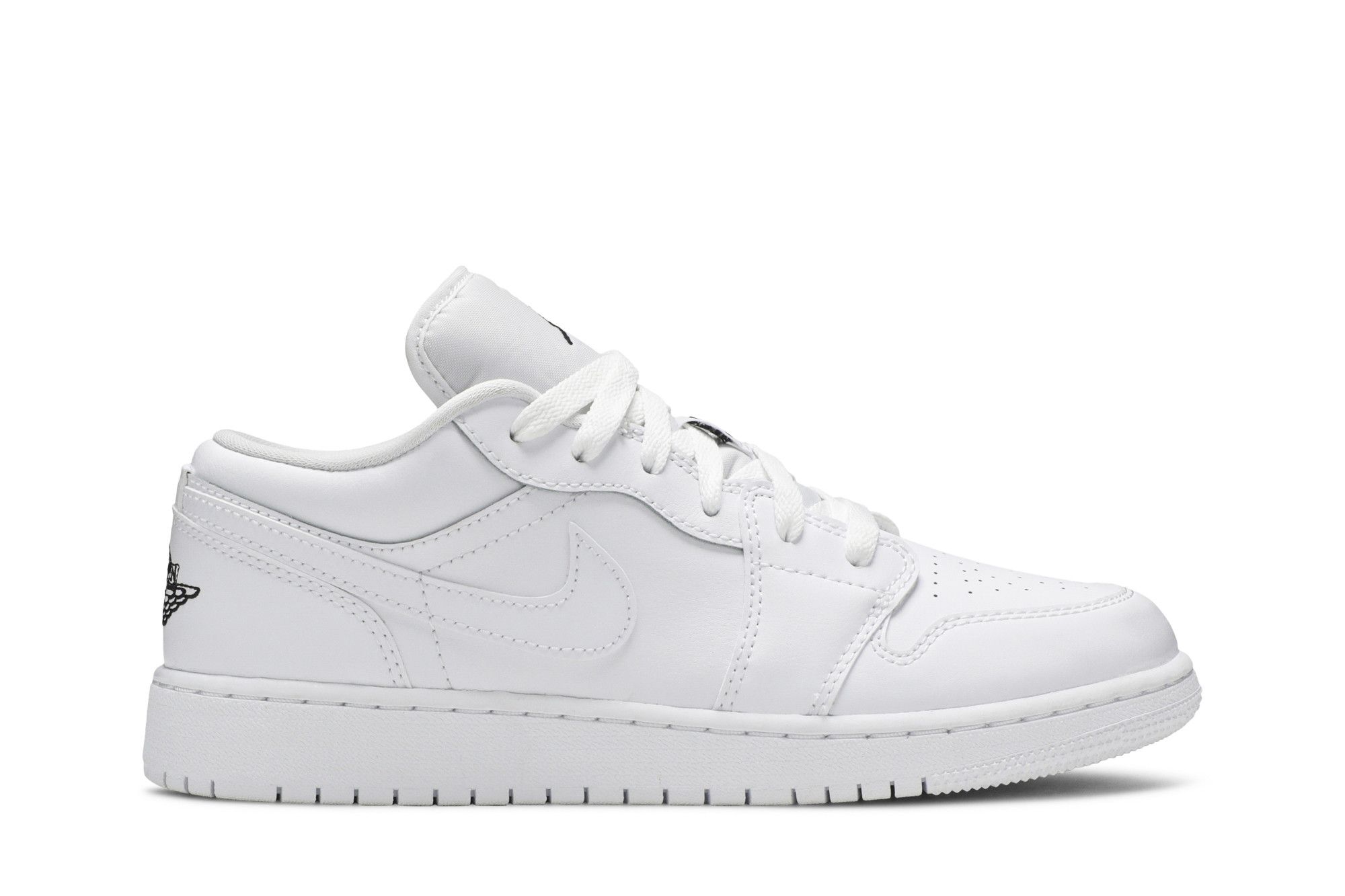 Pre-owned Air Jordan 1 Low Gs 'white Black'