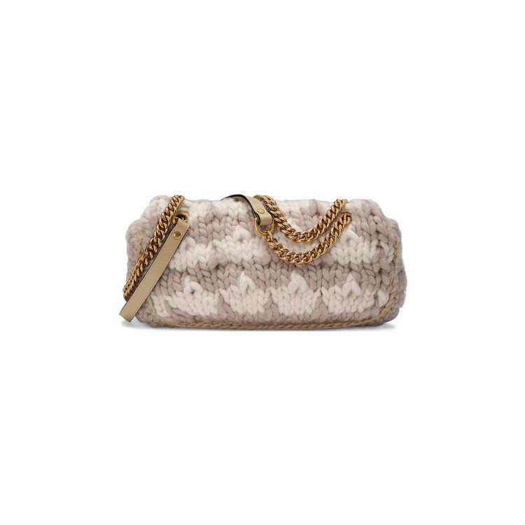 Gucci Gg Marmont Small Houndstooth Shoulder Bag White/Rose Pink