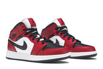 air jordan 1 mid gs black toe