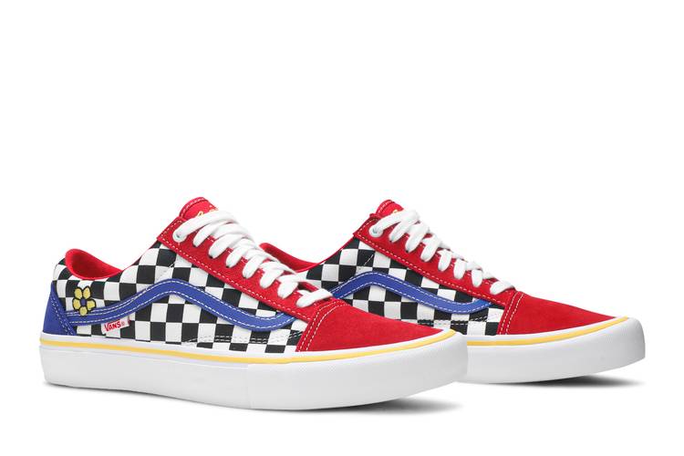 Vans blue cheap and red checkered