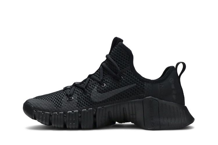 nike training free metcon 3 sneakers in triple black