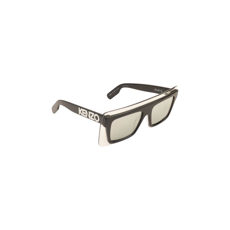Kenzo Paris Rectangular Sunglasses Black Clear Silver Mirror KZ40024I 01C 53mm Kenzo | Accessories | Kenzo Sunglasses Black Tried Few Times  main image 2