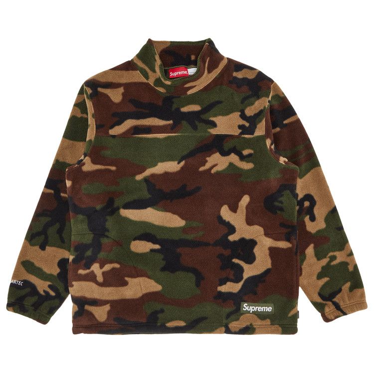 Supreme X Polartec Mock Neck Pullover Woodland Camo