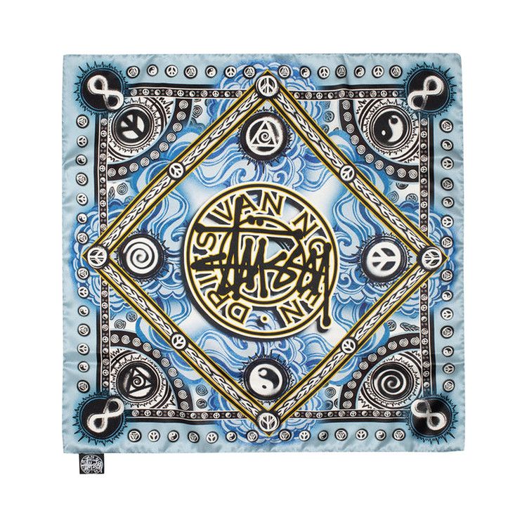 Buy Stussy x Dries Van Noten Bandana 'Blue' - 338239 BLUE | GOAT