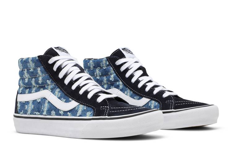 Supreme x Vans Sk8‑Hi 'Blue Hole Punch Denim' - VN0A38Z32DD