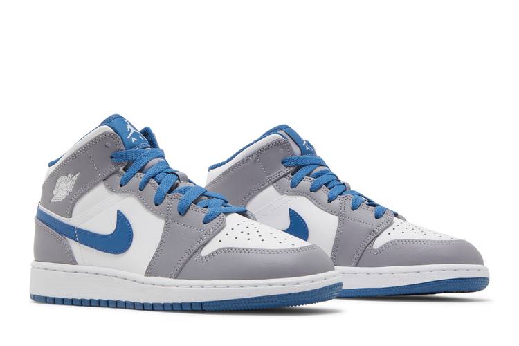 Buy Air Jordan 1 Mid GS 'Cement True Blue' - DQ8423 014 | GOAT