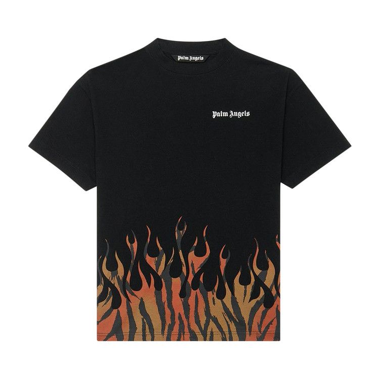 Buy Palm Angels Tiger Flames Tee 'Black/Orange