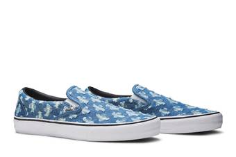 Buy Supreme x Slip-On 'Blue Hole Punch Denim' - VN0A38DD2DD | GOAT