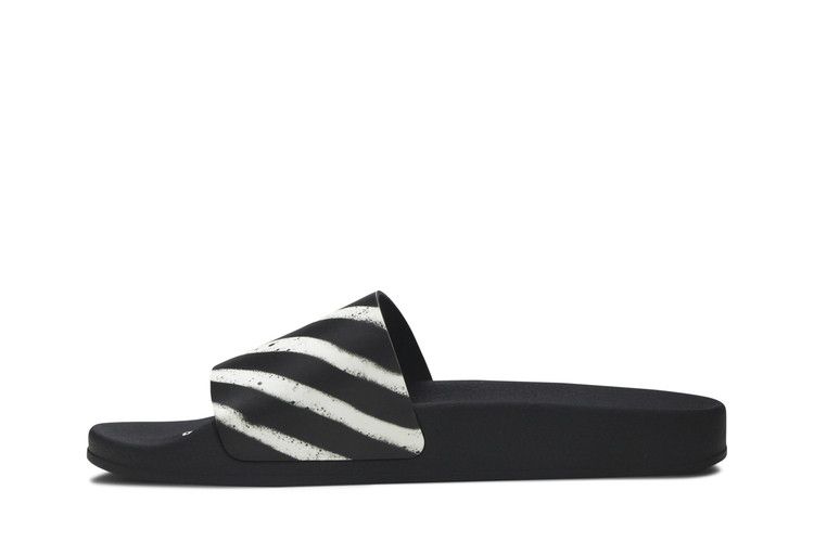 Off white clearance black spray slides