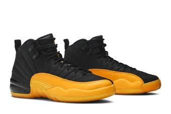 black and yellow jordan 12 gs