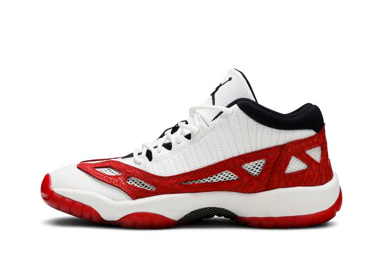 Jordan 11 retro low ie white gym red hotsell