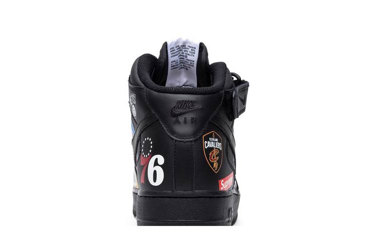 Nike x Supreme x NBA Air Force 1 Mid '07 Black 2018 Size 10 DS