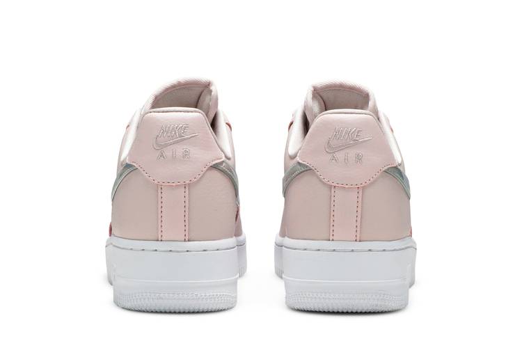 Nike Air Force 1 Low Pink/Metallic Silver Sneakers Size Women's 7.5 CJ1646  600