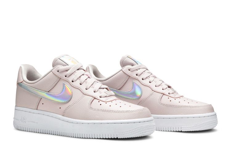 Nike Air Force 1 Low Pink/Metallic Silver Sneakers Size Women's 7.5 CJ1646  600