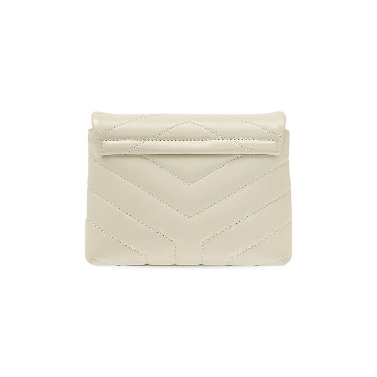 Saint Laurent Ysl Quilted Monogram Bag Crema Soft
