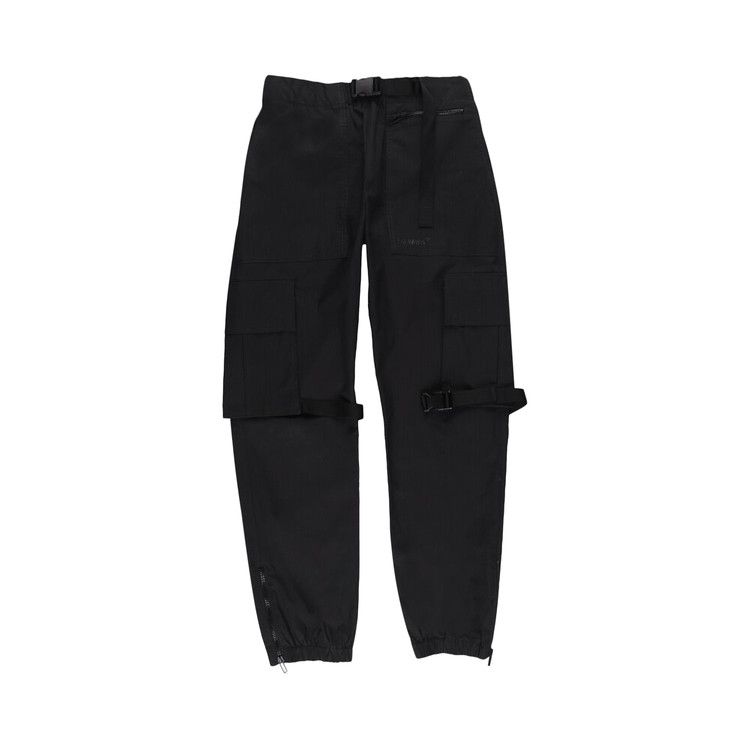 【関税&送料込】Off White Black Polyester Pant Smoke Rise Utility Stacked Cargo Pants – DTLR