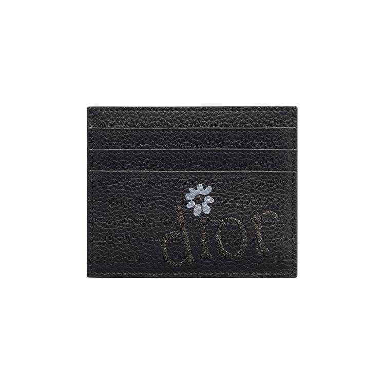 Dior x ERL Wallet Black in Grained Calfskin - US