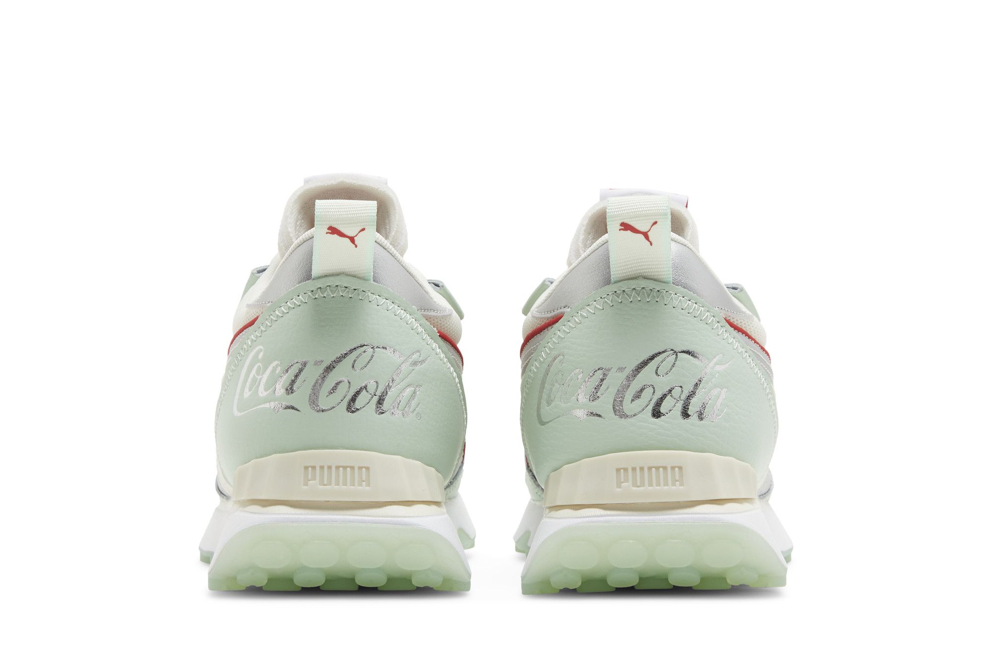 Pre-owned Puma Coca-cola X Rider Fv Le 'gossamer Green Silver'