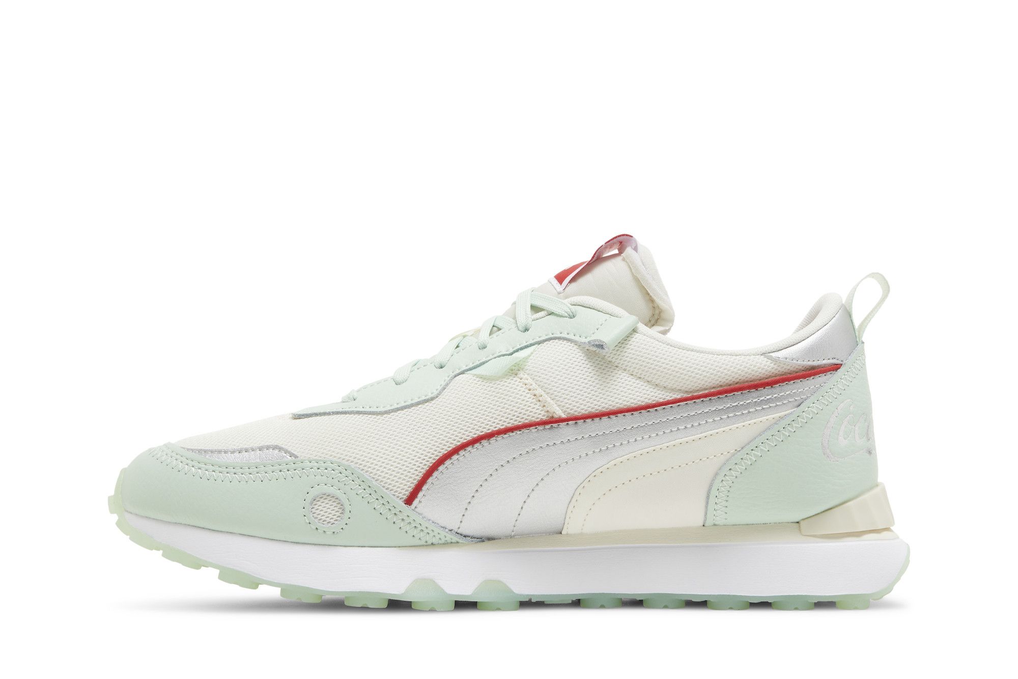 Pre-owned Puma Coca-cola X Rider Fv Le 'gossamer Green Silver'