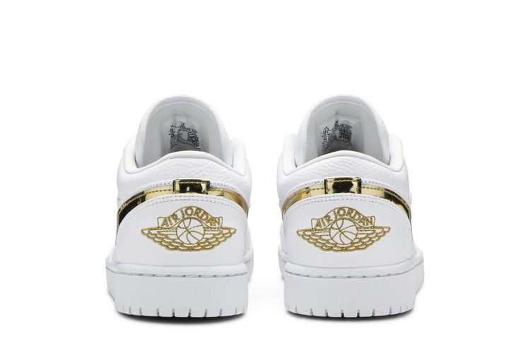 Wmns Air Jordan 1 RETRO Low 'white Metallic Gold'