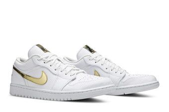 Buy Wmns Air Jordan 1 Retro Low 'White Metallic Gold