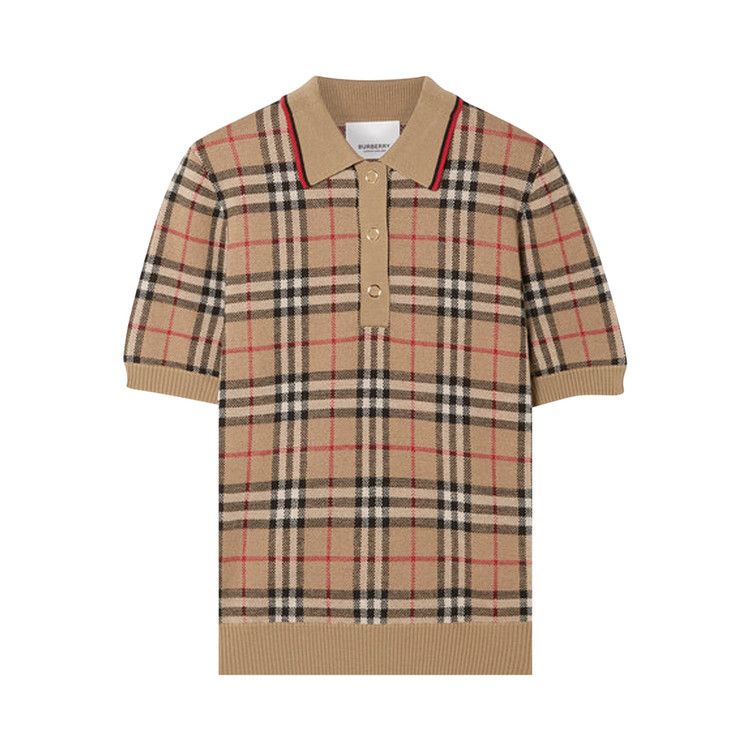 トップス BURBERRY Vintage Polo shirt Nova check Vintage Burberry's Nova Check Classic Fit Pique Polo - Size L | eBay