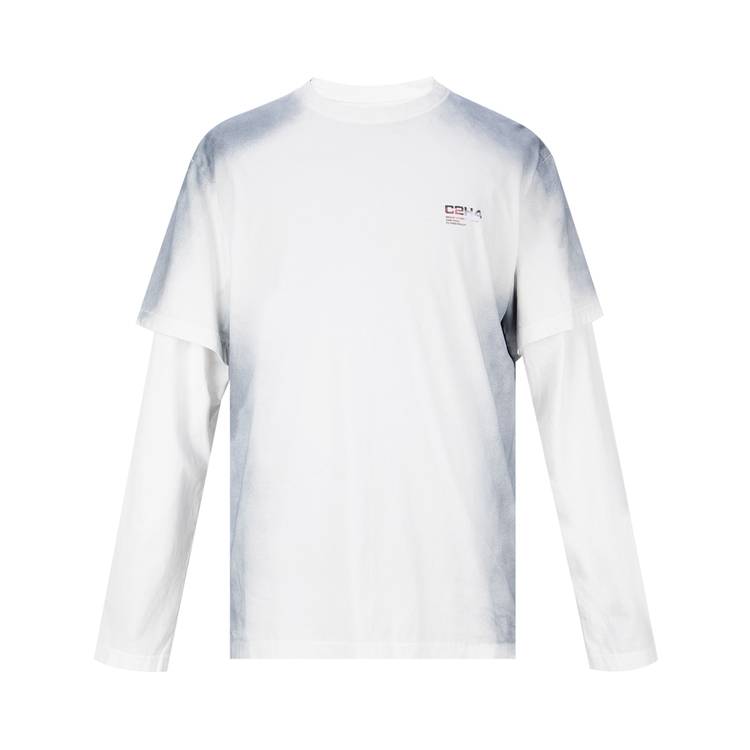 Buy C2H4 Double Layer Long-Sleeve T-Shirt 'White/Blue' - R002 055 | GOAT