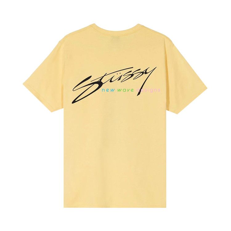 Stussy New Wave Designs T-Shirt Yellow