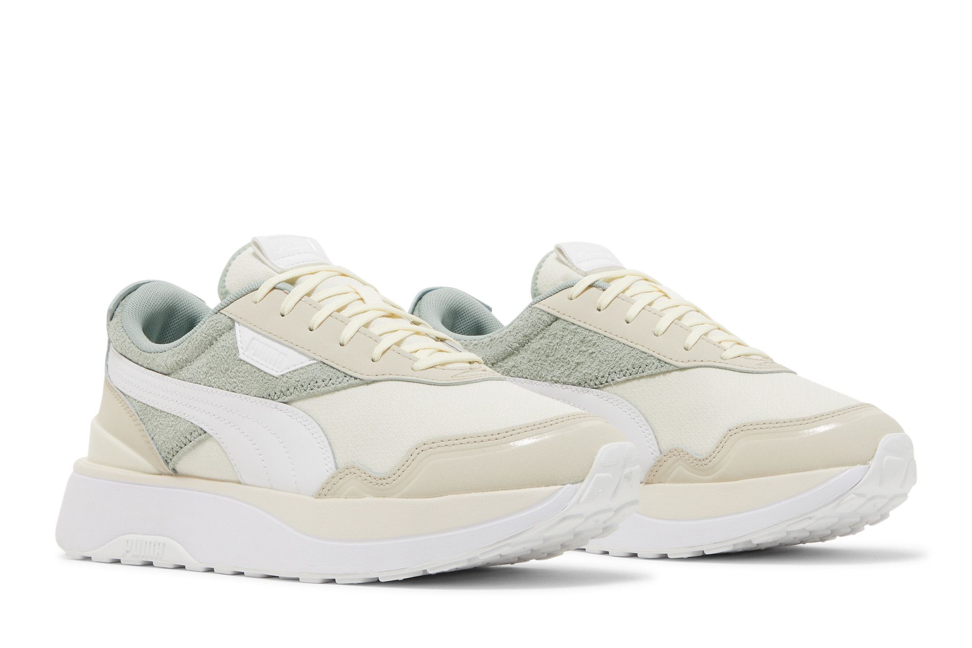 Pre-owned Puma Wmns Cruise Rider Soft 'white Peyote'