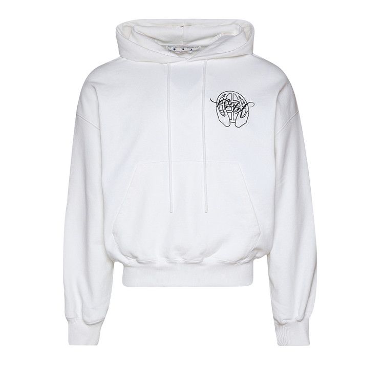 Buy Off-White Hand Arrow Boxy Hoodie 'White/Black