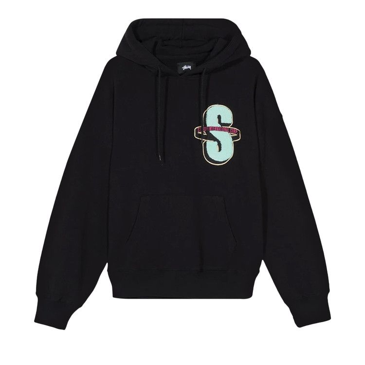 Stussy S Applique Fleece Hoodie 'black'