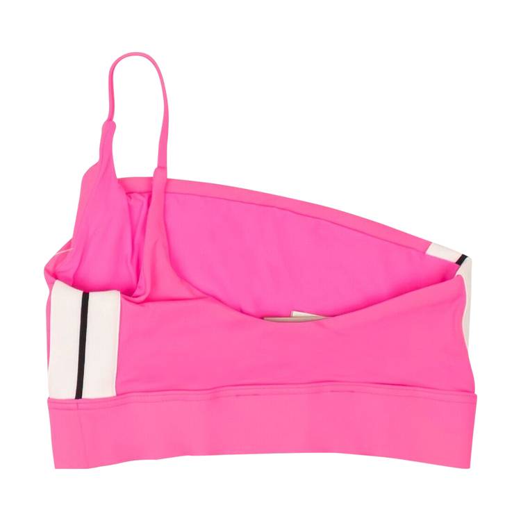Palm Angels One-shoulder Jersey Sports Bra in Pink
