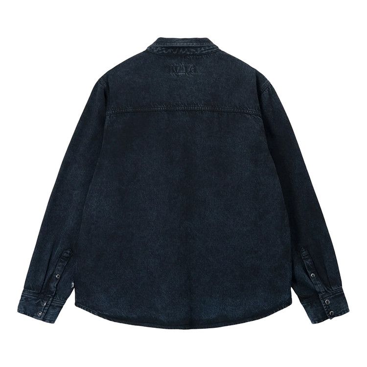 Buy Stussy Double Dye Western Shirt 'Black' - 1110276 BLAC | GOAT